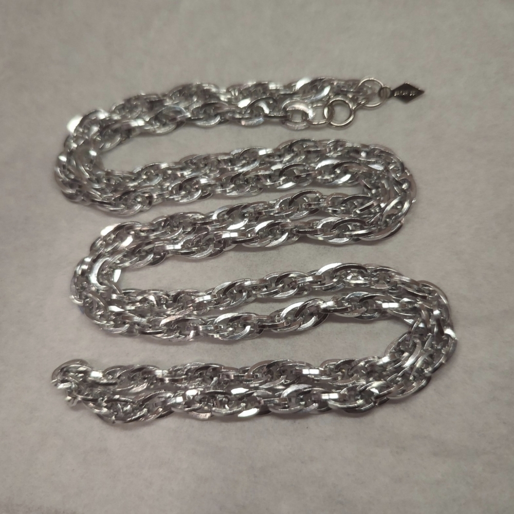 1958 Vintage Sarah Cov Silver Chain Necklace